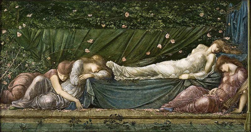 Edward Burne-Jones The Sleeping Beauty from the small Briar Rose series, Norge oil painting art